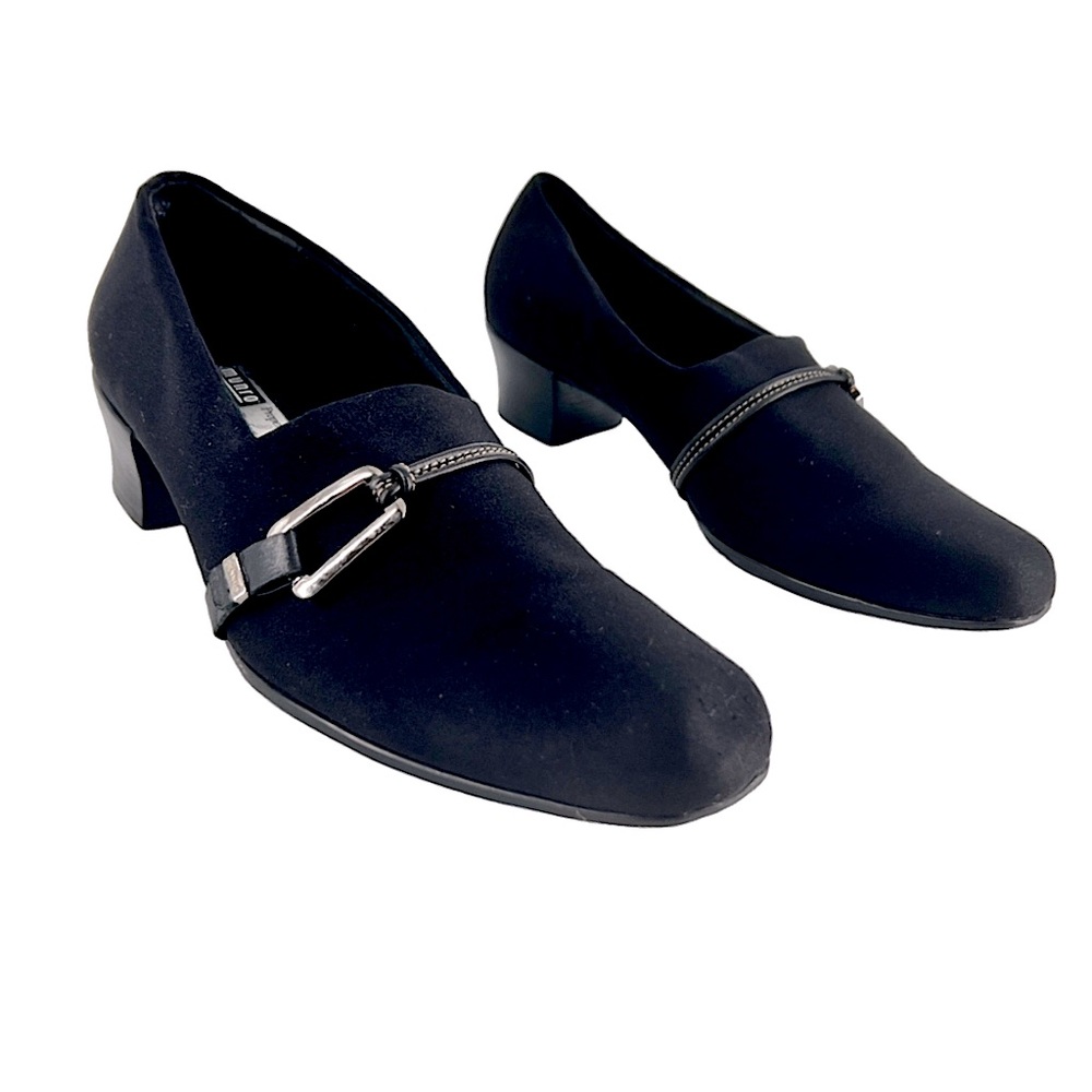 Munro Cindi Block Black Heel Pump Size 7.5